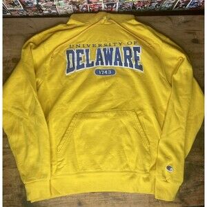 University of Delaware Fightin' Blue Hens Hoodie Champion Hoodie Size Large 1743